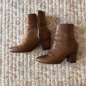 Thursday Genuine Leather Brown Leather Ankle Boots